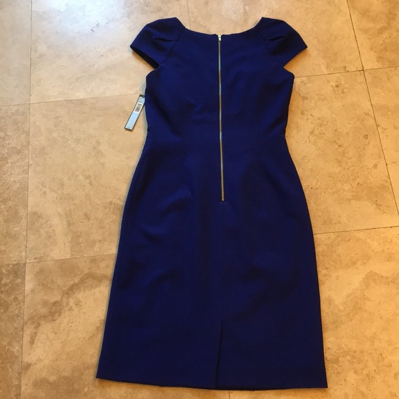 TAHARI NWT Cobalt Blue Dress - Picture 3 of 11
